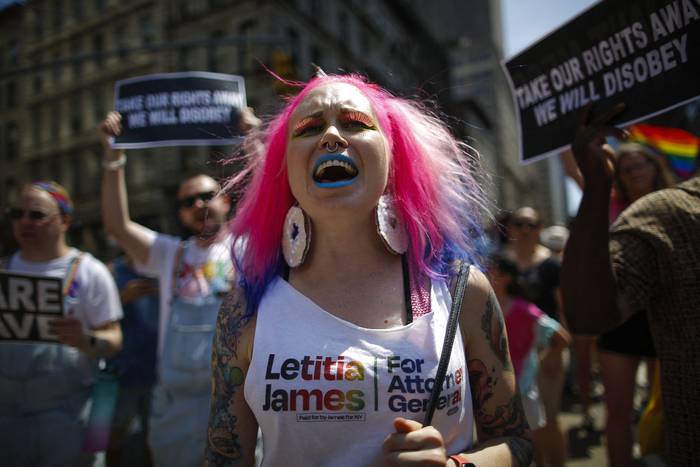 Marcha de Liberación Queer, el 26 de junio, en Nueva York. · Foto: Kena Betancur, AFP