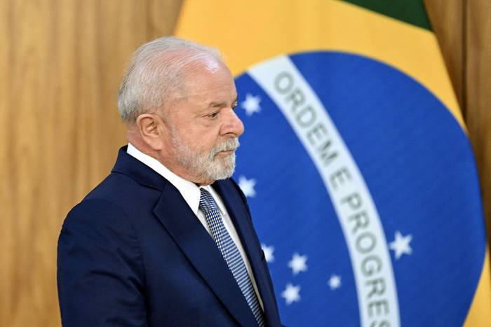 El presidente de Brasil, Luiz Inácio Lula da Silva, en el Palacio Planalto en Brasilia (09.05.2023). · Foto: Evaristo Sa, AFP
