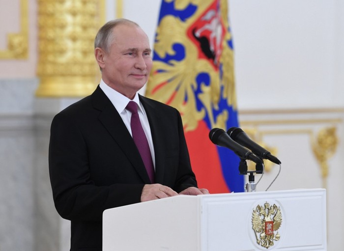 El presidente ruso, Vladimir Putin, brinda un discurso en el Kremlin, en Moscú, en noviembre de 2020.  · Foto: Alexey Nikolsky, Sputnik, AFP