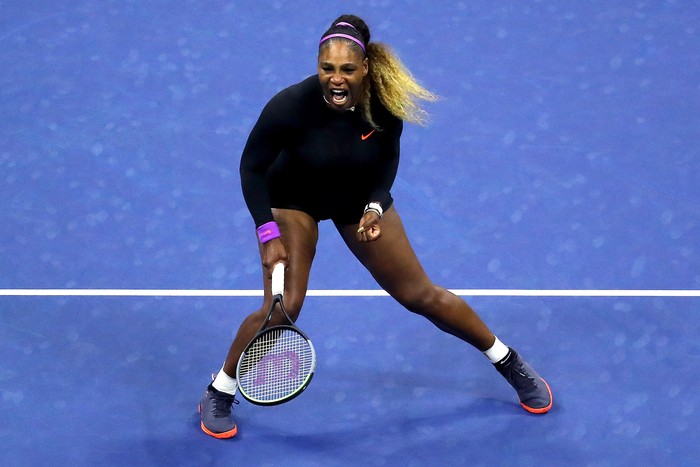 Serena Williams, durante su partido de cuartos de final en el US Open ante Qiang Wang, en el Centro Nacional de Tennis Billie Jean King, en New York. 


 · Foto: Mike Stobe, GETTY IMAGES NORTH AMERICA, AFP