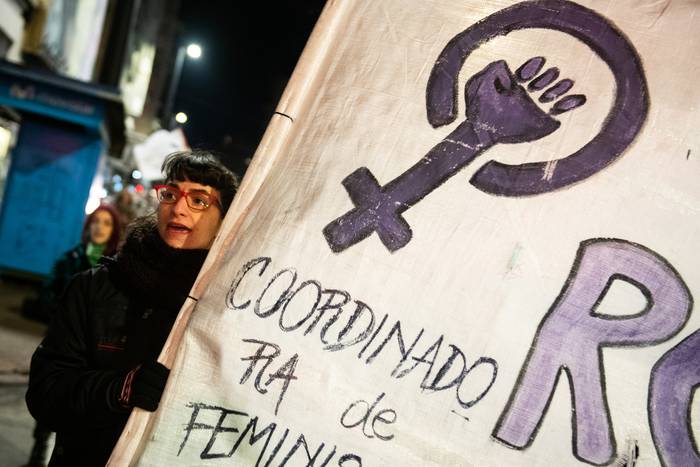 Movilización de la Coordinadora de Feminismos (archivo, julio de 2020). · Foto:  Santiago Mazzarovich