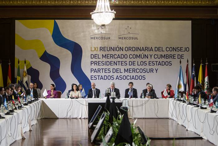 Cumbre de Cancilleres del Mercosur, en el edificio Mercosur. · Foto: .