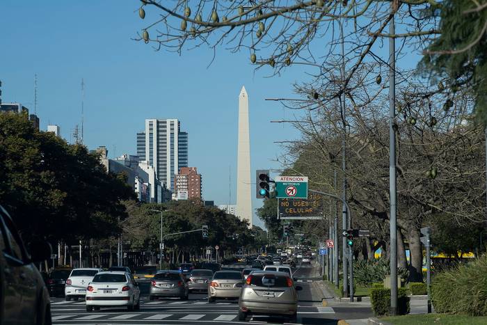 Avenida 9 de Julio, en Buenos Aires (archivo, julio de 2023). · Foto: Pablo Vignali / adhocFOTOS