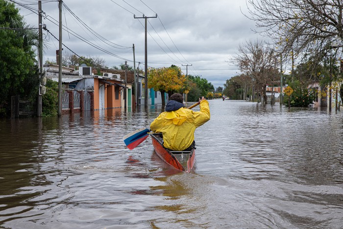 Inundaciones en la ciudad de Treinta y Tres, el 8 de mayo. · Foto: Rodrigo Viera Amaral