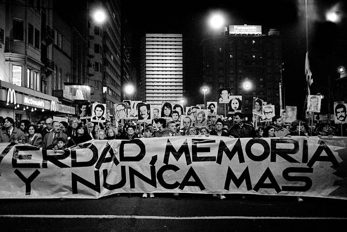 Marcha del 20 de Mayo de 1996.
Foto: Gentileza de Oscar Bonilla