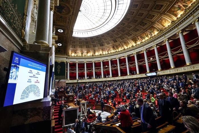 Cámara baja del Parlamento francés, en París (31.01.2024). · Foto: Emmanuel Dunand, AFP