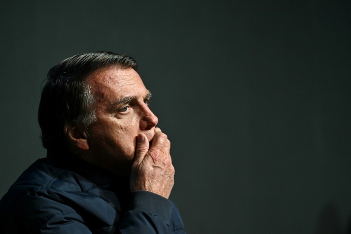 Jair Bolsonaro, el 6 de julio de 2024, en Camboriú. · Foto: Evaristo Sa, AFP Jair Bolsonaro, el 6 de julio de 2024, en Camboriú. · Foto: Evaristo Sa, AFP