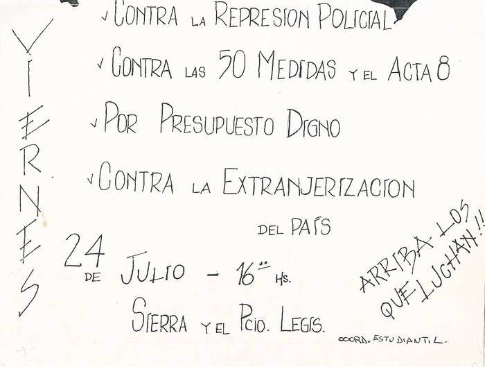 Foto principal del artículo 'El movimiento estudiantil uruguayo a comienzos de la década de 1990'