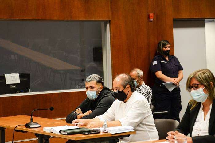 Nicolás Schiappacasse, durante la audiencia en la sede judicial en Maldonado (28.01.2022). · Foto: Natalia Ayala
