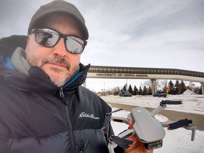 Javier Lenzi con drone.
Foto: Javier Lenzi
