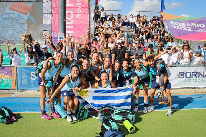 La selección uruguaya de hockey 5 en los Juegos Sudamericanos de la Juventud de Rosario. Foto: SND