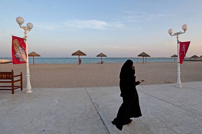 Playa de Doha, el 3 de noviembre. · Foto: Giuseppe Cacace, AFP