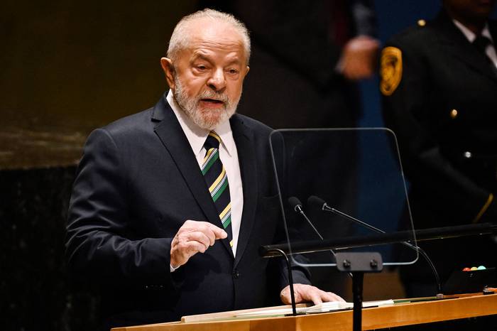 Luiz Inácio Lula da Silva en la Asamblea General de las Naciones Unidas, en la sede de la ONU en Nueva York (19.09.2023). · Foto: Ed Jones, AFP