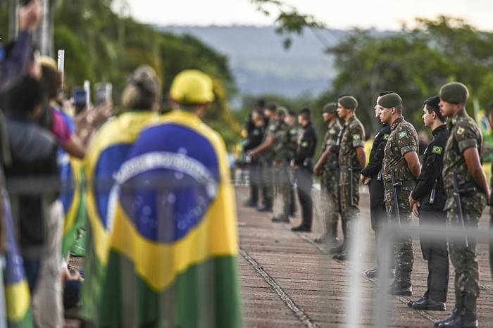 Manifestación en apoyo al presidente Jair Bolsonaro, el 22 de diciembre, en Brasilia. Foto: Andre Borges, AFP