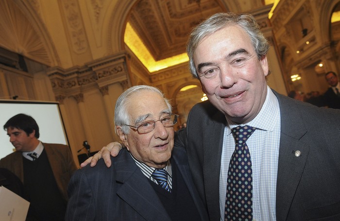 Carlos Julio Pereira y Luis Alberto Heber, durante un evento del Partido Nacional. (archivo, junio de 2012) · Foto: Nicolás Celaya