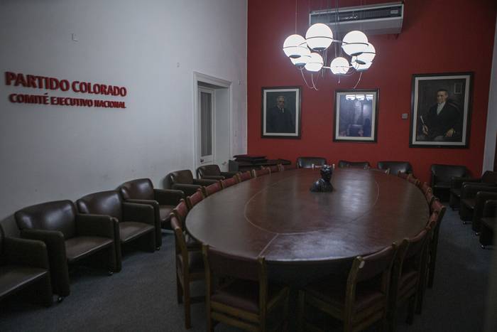 Casa del Partido Colorado en Montevideo (archivo, mayo de 2022). · Foto: Ernesto Ryan