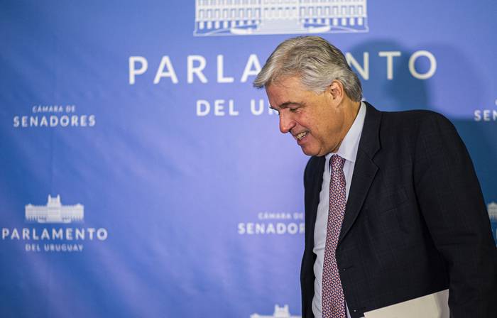 Francisco Bustillo, este miércoles, en el Parlamento. · Foto: .