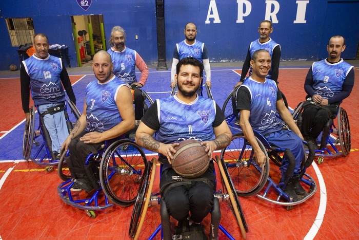 Selección Uruguaya de Basketball, en APRI, Montevideo. · Foto: .