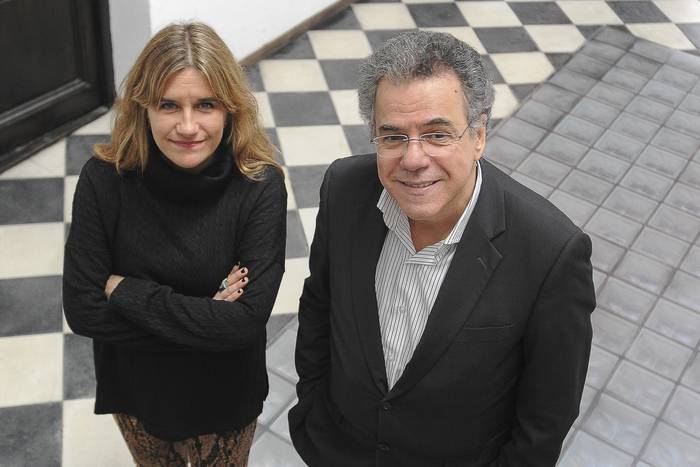 Magdalena Broquetas y Gerardo Caetano. · Foto: Federico Gutiérrez