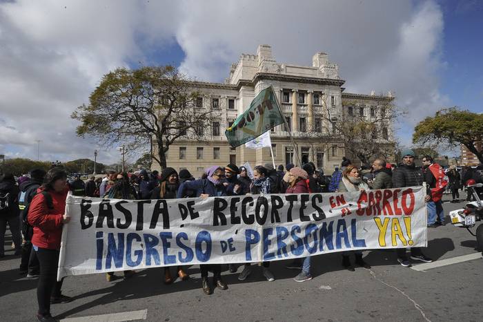 Movilización del trabajadores del Correos. · Foto: Federico Gutiérrez