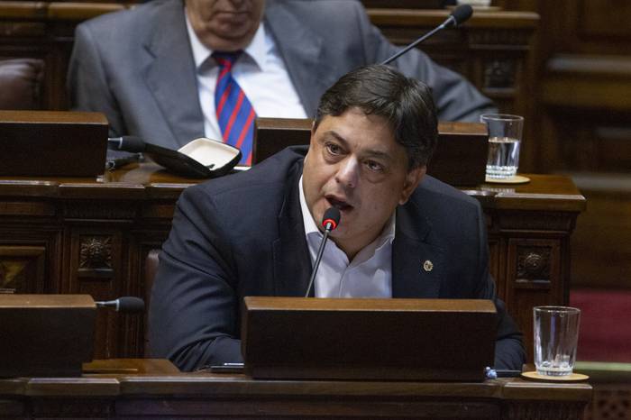 Daniel Peña, durante una sesión en la Cámara de Diputados (archivo, febrero de 2020). · Foto: .