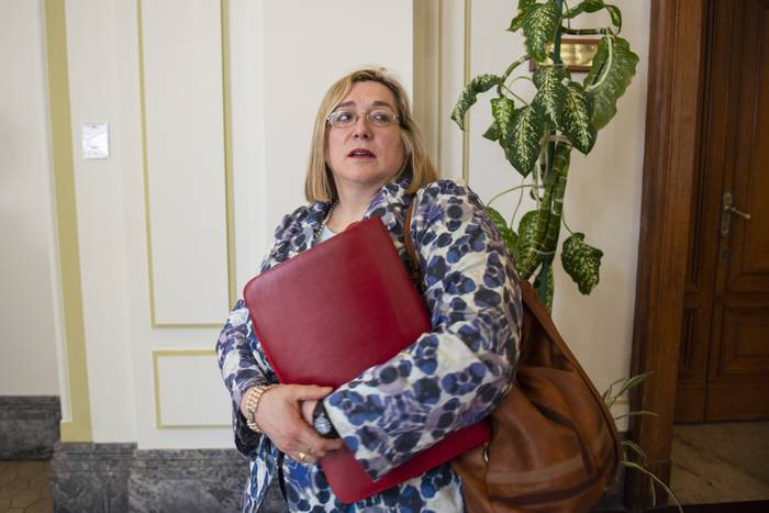Jenifer Cherro, en el Palacio Legislativo. · Foto: Alessandro Maradei