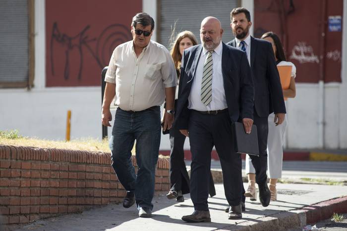 Jorge Berriel y su abogado Juan Fagúndez. · Foto: Alessandro Maradei