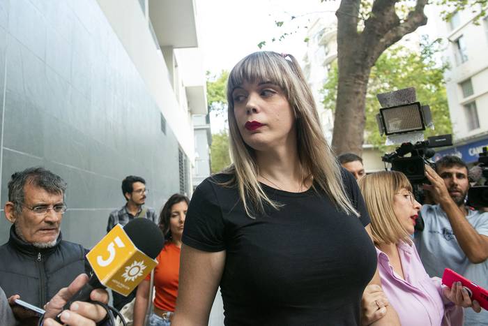Romina Celeste Papasso en el juzgado de la Fiscalía de Delitos Sexuales (archivo, abril de 2023). · Foto: Alessandro Maradei