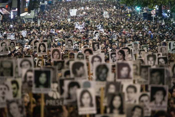 28° Marcha del Silencio, por la avenida 18 de Julio de Montevideo (archivo, mayo de 2023). · Foto: Camilo dos Santos