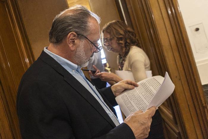 Jorge Gandini en el Parlamento (archivo, octubre de 2023). · Foto: Ernesto Ryan