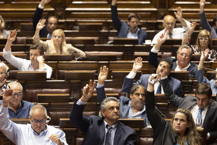 Votación de la ley de medios, el 14 de diciembre, en la Cámara de Diputados. · Foto: Camilo dos Santos