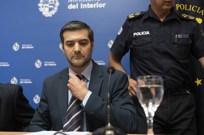 Nicolás Martinelli, el 5 de febrero de 2023, en el Ministerio del Interior. · Foto: Alessandro Maradei