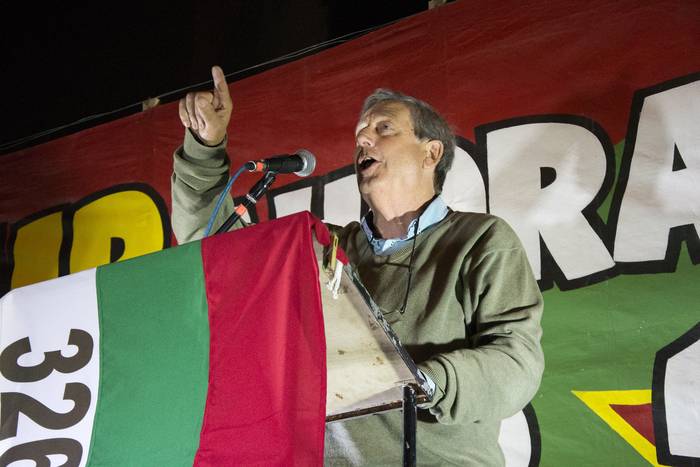 Eduardo Rubio, durante el acto del 26 de Marzo (archivo, marzo de 2019). · Foto: Alessandro Maradei
