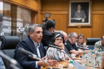 Pablo Ferreri, el 9 de marzo, en el Parlamento. · Foto: Gianni Schiaffarino