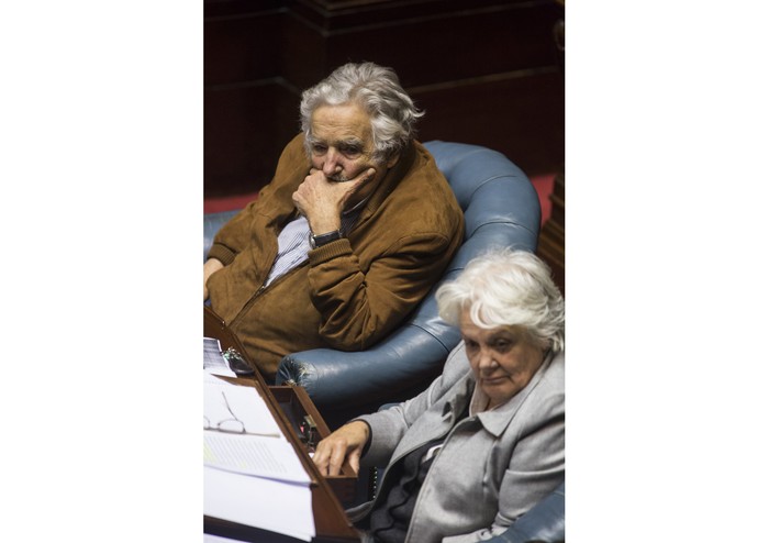 Lucia Topolansky y José Mujica. Archivo: setiembre de 2020 · Foto: .