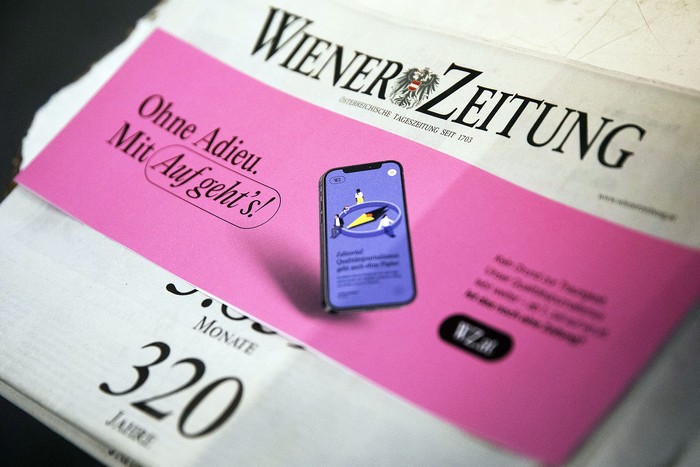 Última edición del Wiener Zeitung. · Foto: Alex Halada, AFP