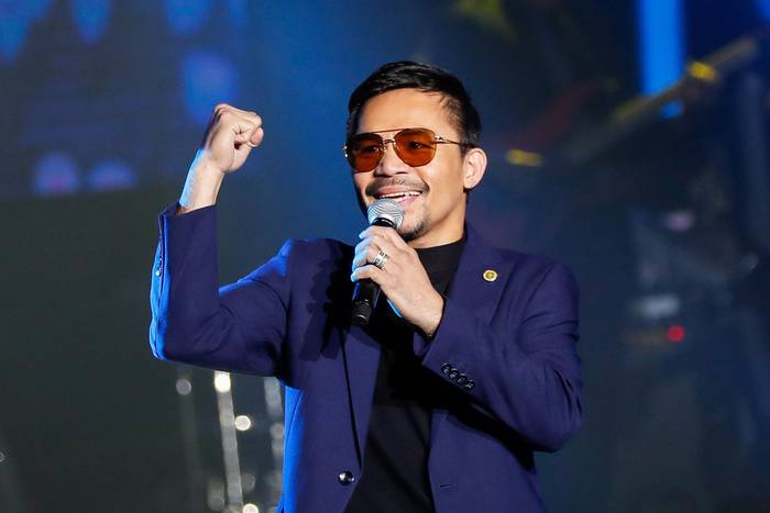 El exboxeador y senador Manny Pacquiao durante un acto en 2019. · Foto: Mark R. Cristino, Efe