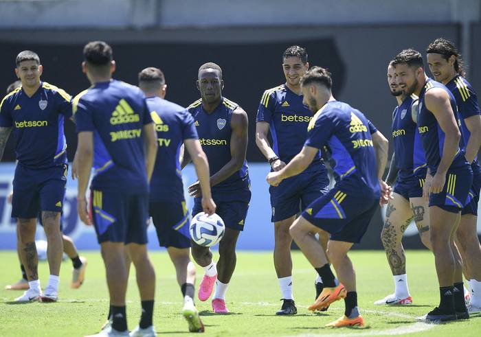 Entrenamiento de Boca Juniors, en Río de Janeiro. · Foto: Carl de Souza, AFP