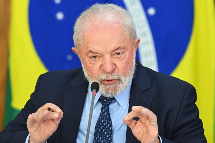 Luiz Inácio Lula da Silva durante una reunión en el Palacio Planalto, en Brasilia, el 10 de marzo. · Foto: Evaristo Sa, AFP