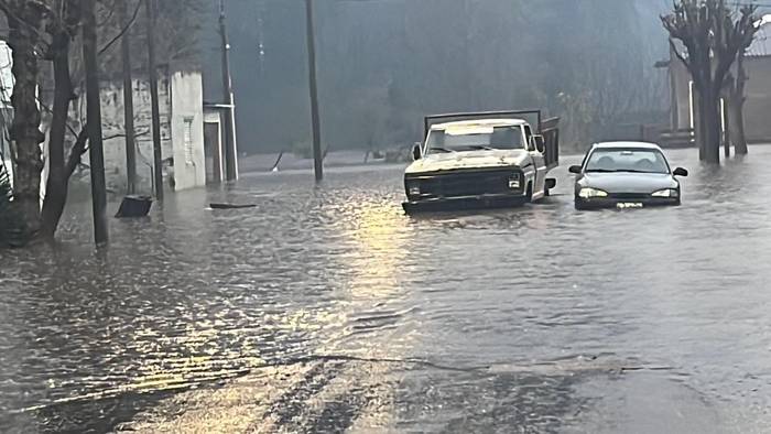 Inundaciones en Melo, Cerro Largo. · Foto: Twitter Meteorología Estación bcp