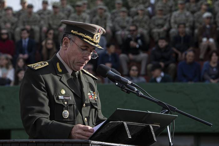 Mario Stevenazzi en la conmemoración del Día del Ejército (18.05.2023). · Foto: .