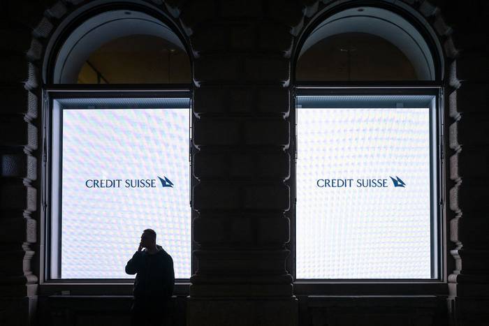 Oficinas de Credit Suisse, el 18 de marzo en Zurich. · Foto: Fabrice Coffrin, AFP