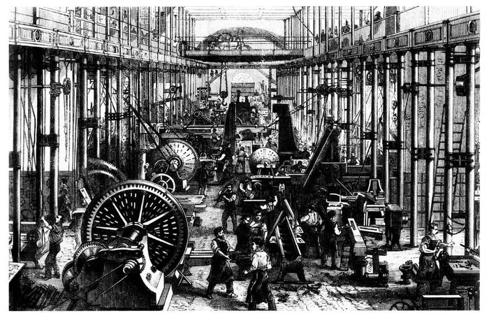 Máquinas de Richard Hartmann en Chemnitz, año 1868.