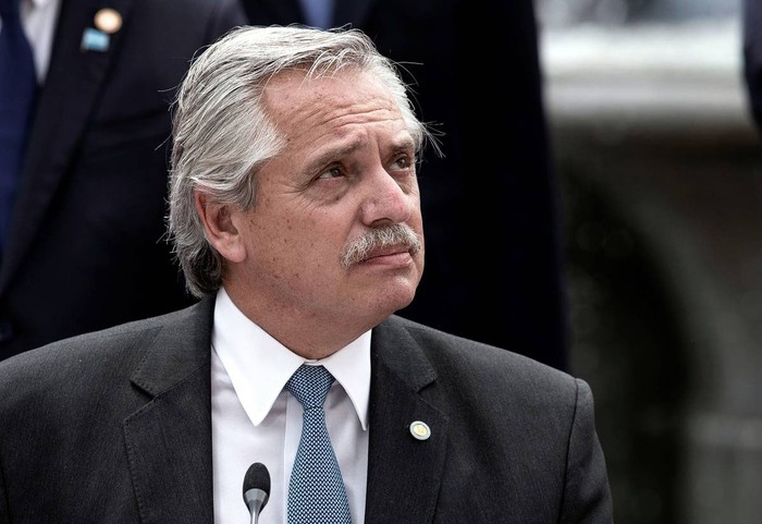 Alberto Fernández (archivo, enero de 2021). · Foto: Alberto Valdés, AFP