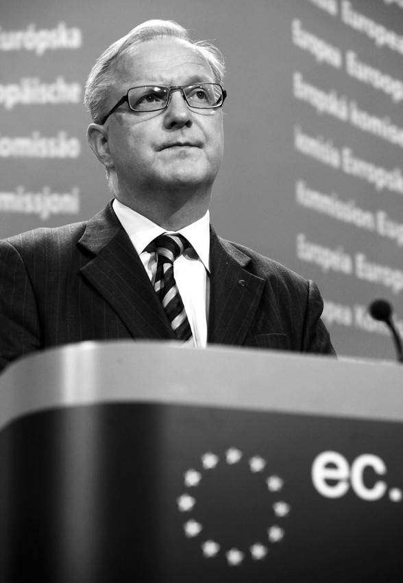 Olli Rehn, comisario europeo de Asuntos Económicos, en Bruselas, Bélgica. 