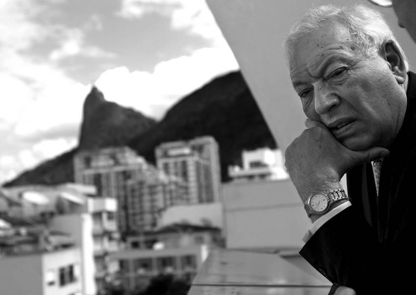 José Manuel García-Margallo, el viernes en el Instituto Cervantes de Río de Janeiro, después de participar en una reunión con empresarios del sector de Energía.