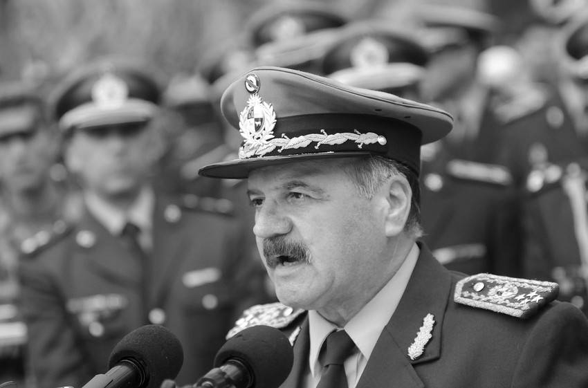 Pedro Aguerre durante su discurso del jueves en Durazno 