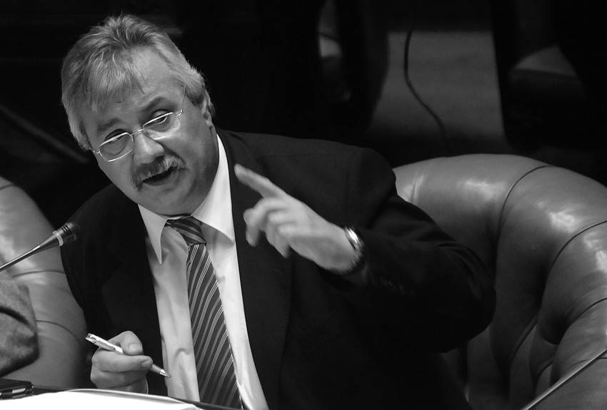 Enrique Pintado, ayer, en el Senado 