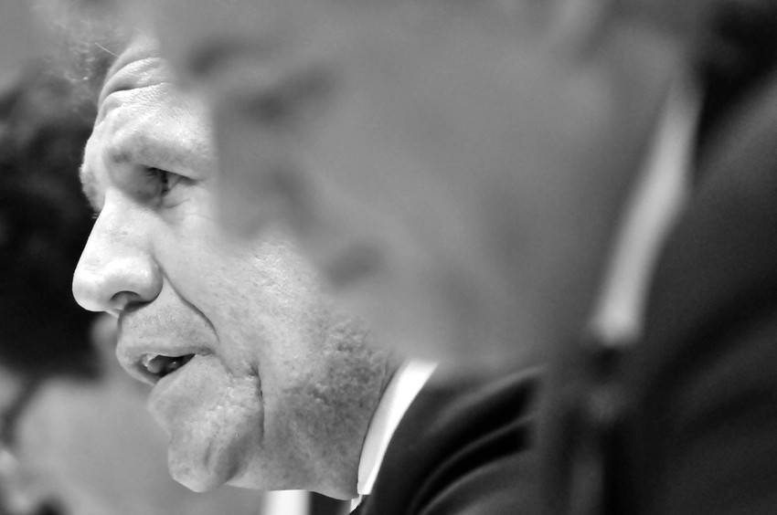 El ministro de Relaciones Exteriores, Luis Almagro, y Francisco Bustillo. (archivo, marzo de 2012)