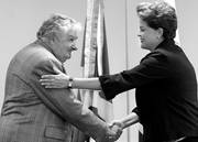 José Mujica y Dilma Rousseff, ayer, en el Palacio de Planalto. 